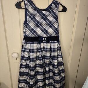 Jona‎ Michelle Blue and White Plaid Dress